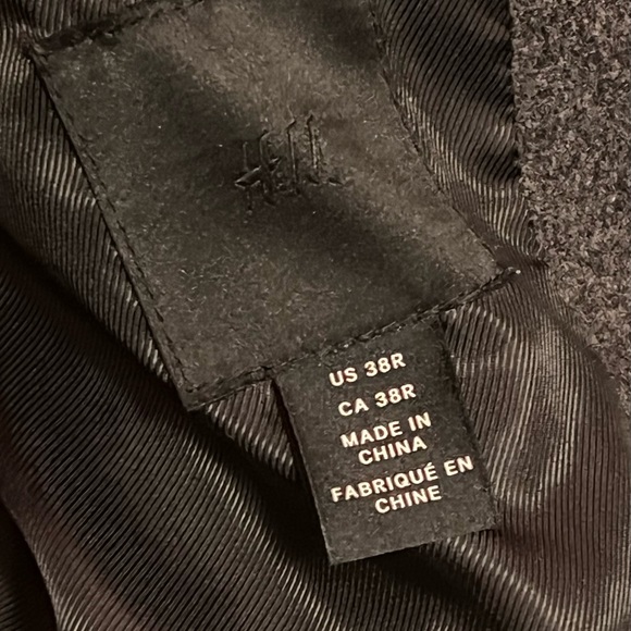 Dark Grey H&M Thick Twill Peacoat - Picture 5 of 5